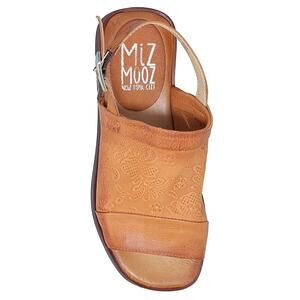 New Without Box Miz Mooz Brown Guava Leather Ankle Strap Sandals Size 37